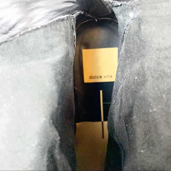 Dolce Vita Daroda Tall Boots Black Leather - Picture 9 of 10